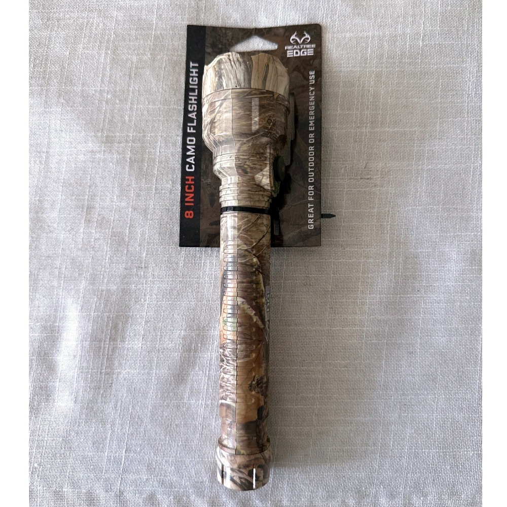 RealTree Edge 8" Camo Flashlight Tactical LED Outdoor Emergency Hunting NEW